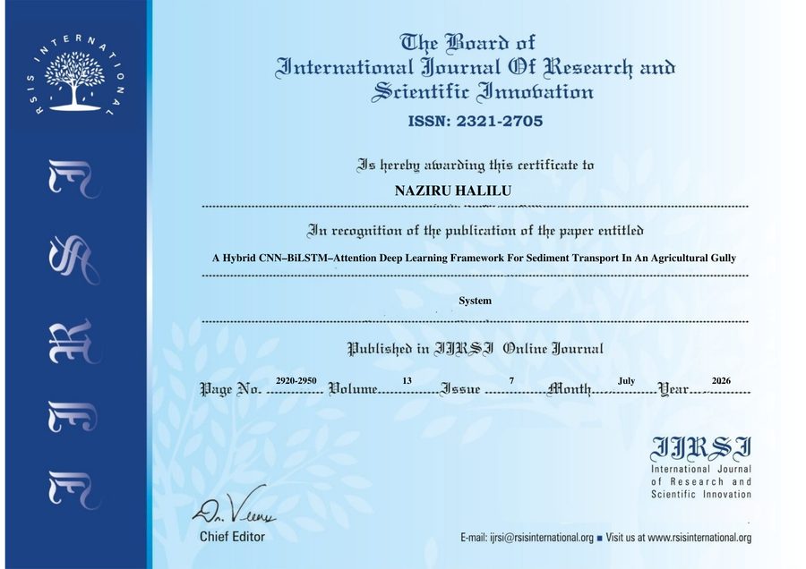 IJRSI Publication Certificate