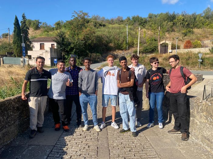 Group walk near the Public University of Navarre, 2025