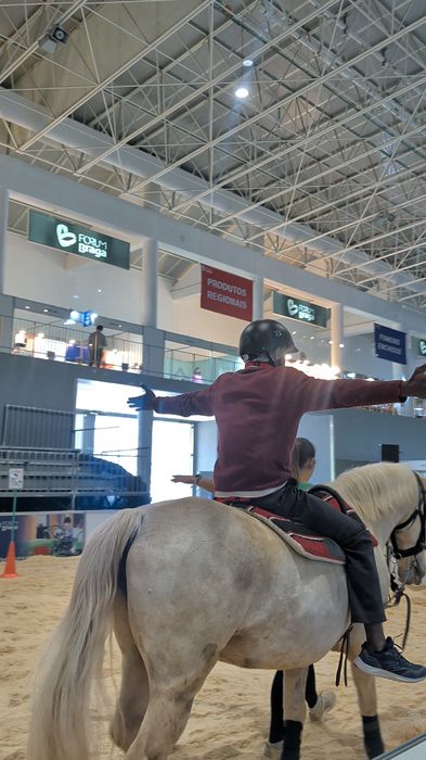 Horse-riding demonstration at an indoor arena, Forum Braga, 2026