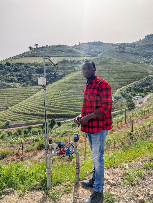 Irrigation sensor station on the vineyard terraces, 2026